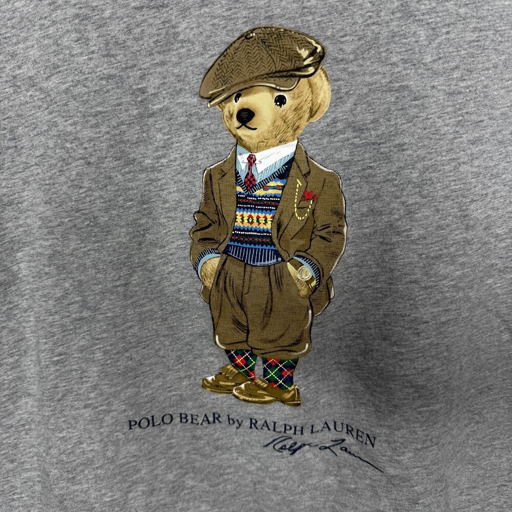 Polo Ralph Lauren Heritage Bear Gentleman Top Hat Classic Fit Tshirt Mens Small - Picture 2 of 8